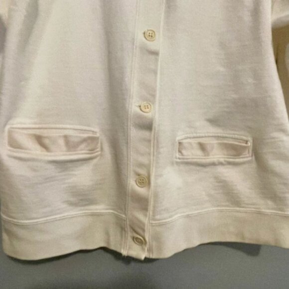 1960s Calvin Klein Varsity Sports Sweater with CK crest size M off white vintage - Picture 5 of 10